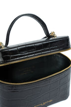 Sac À Bandoulière Bora Croco - Noir