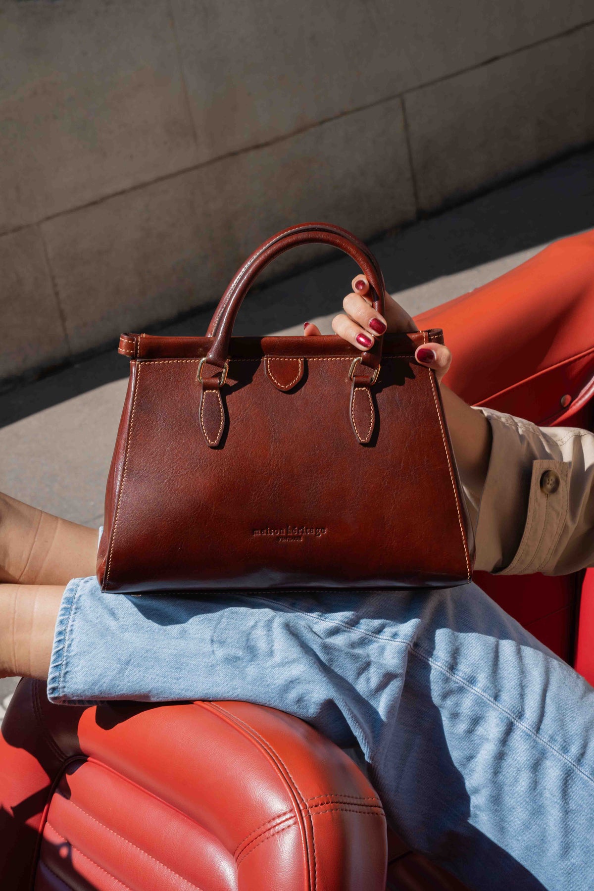 Sac À Main Grand Liana Vintage - Marron