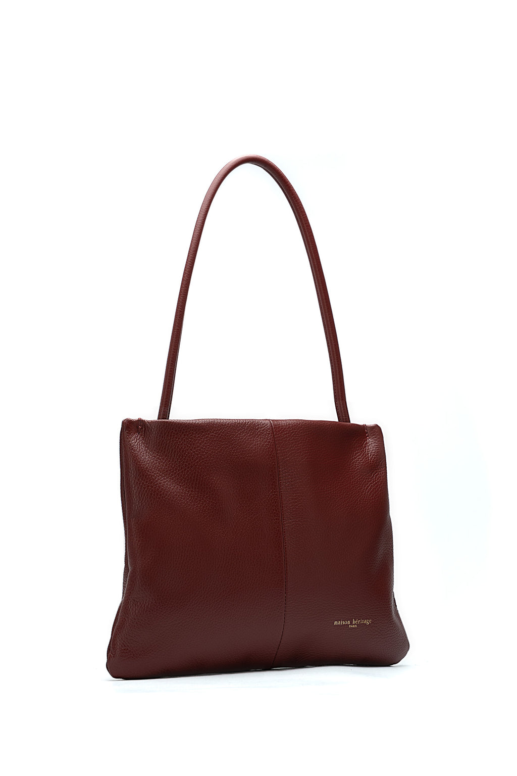 Helva Grained Tote Bag - Bordeaux