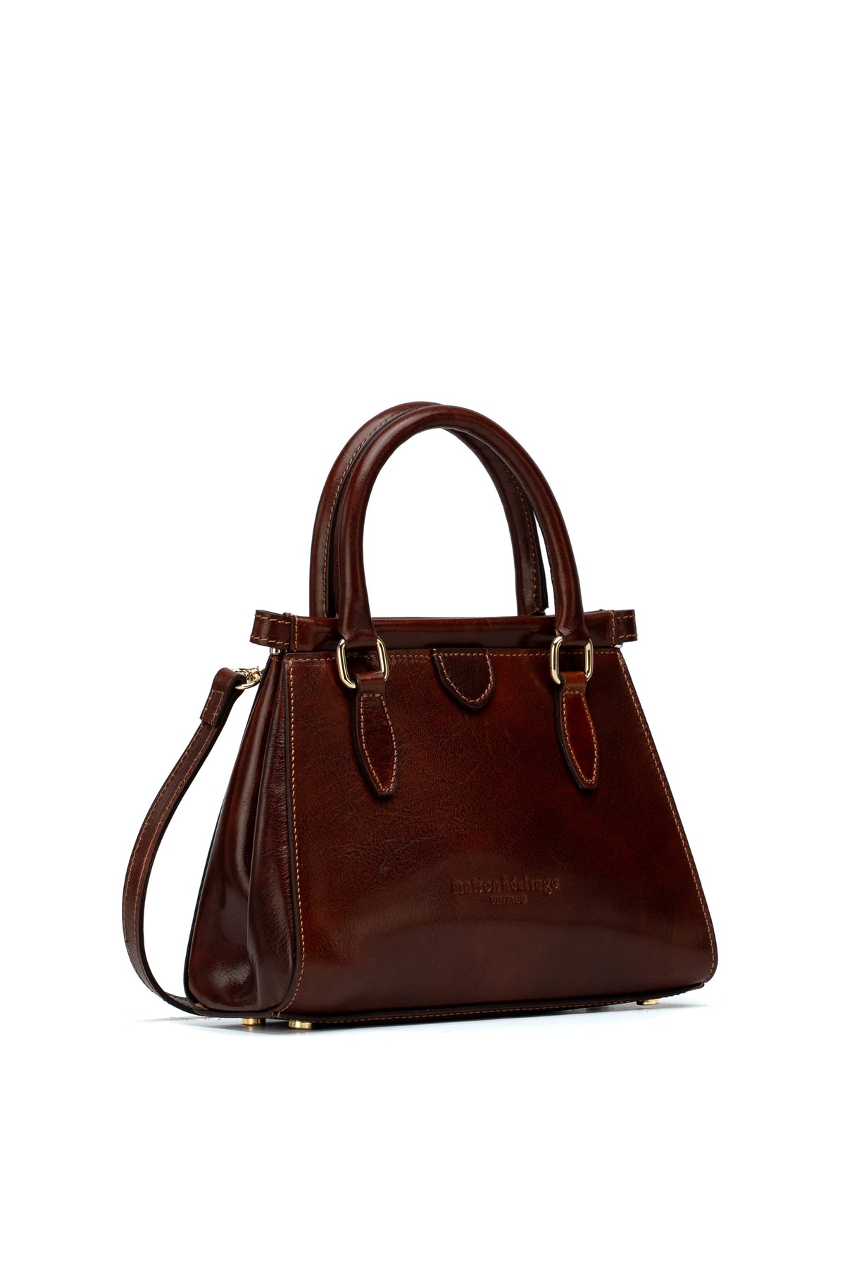 Mini Liana Vintage Handbag - Brown