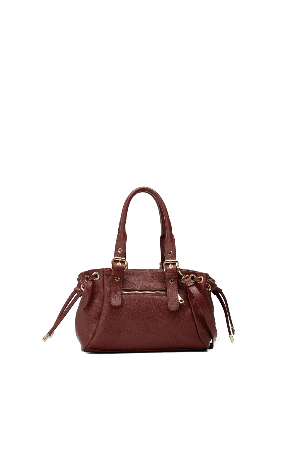 Mini Sunny Grained Handbag - Burgundy