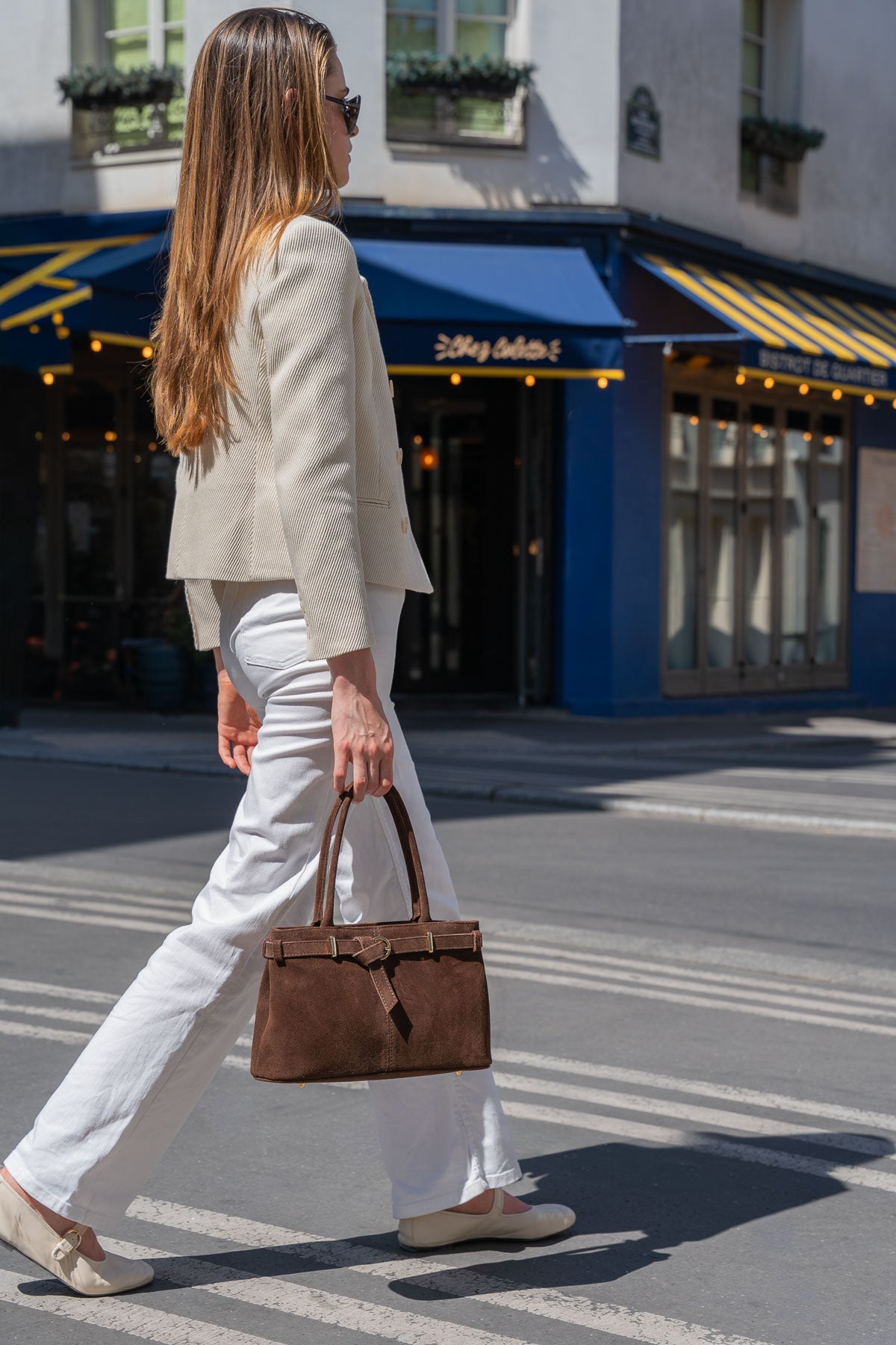Sac À Main Norea Suede - Marron