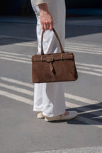 Sac À Main Norea Suede - Marron