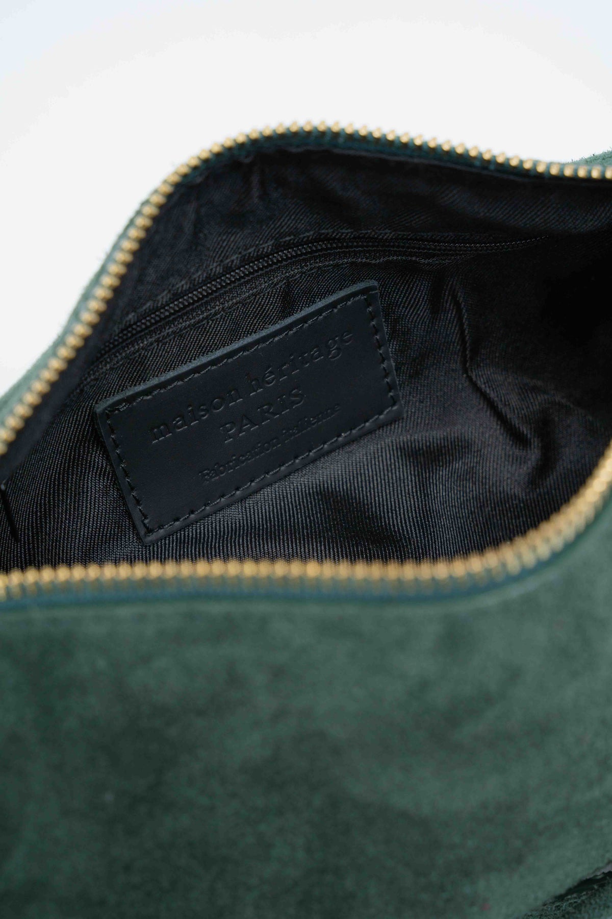 Sac À Main Nuvola Suede - Vert Bouteille