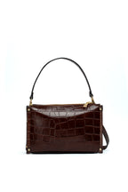 Ombra Croc-Effect Handbag - Brown