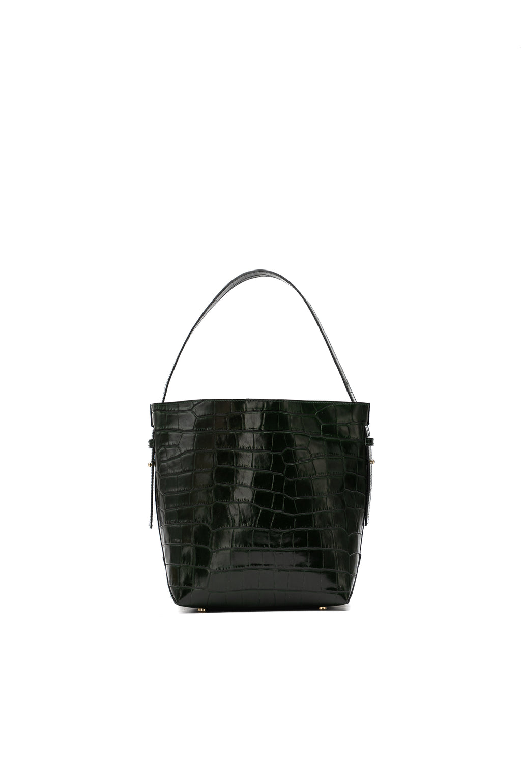 Sac Seau Orne Croco - Vert Bouteille