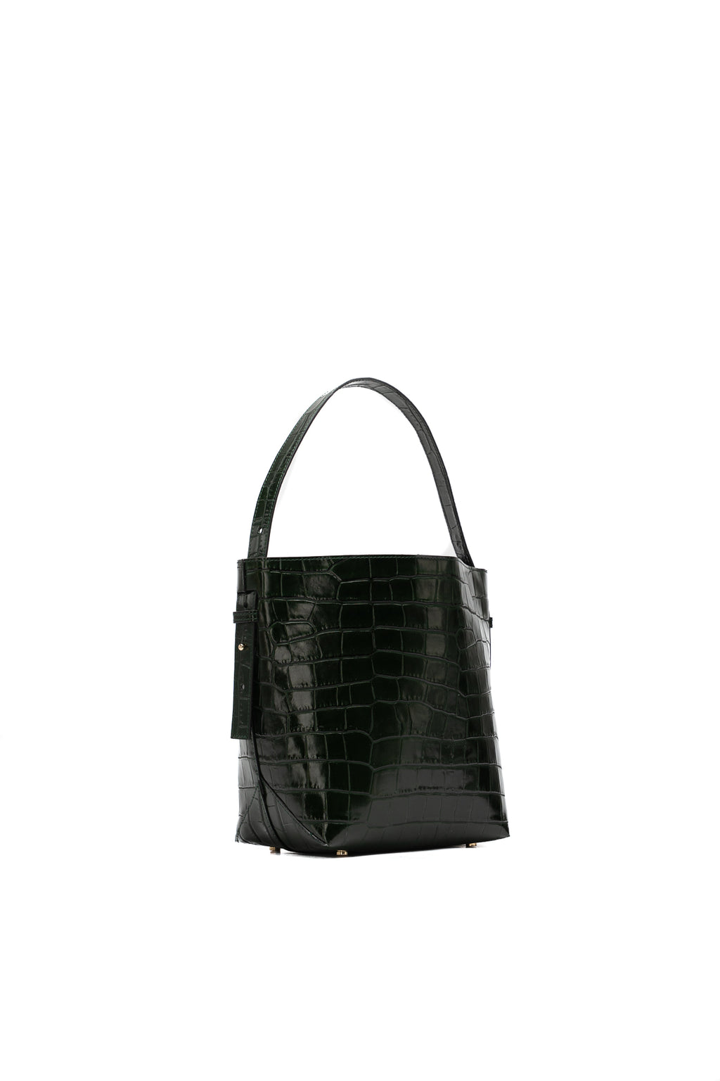 Sac Seau Orne Croco - Vert Bouteille