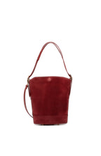 Sleet Suede Bucket Bag - Burgundy