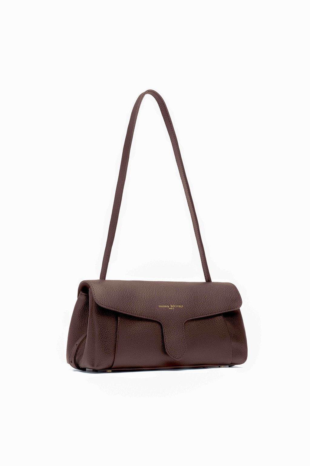 Solstis Grained Shoulder Bag - Brown