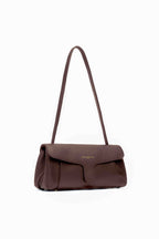 Solstis Grained Shoulder Bag - Brown