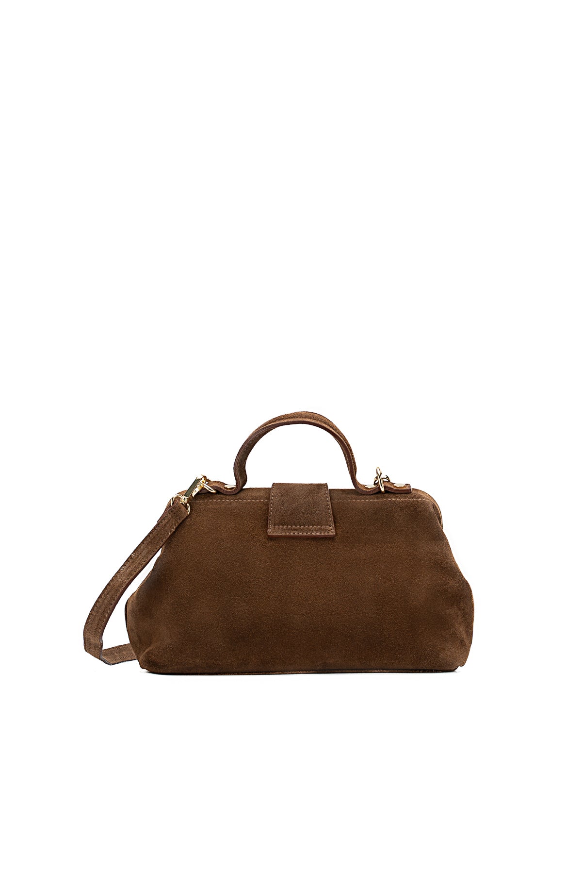 Sac À Bandoulière Swan Suede - Marron
