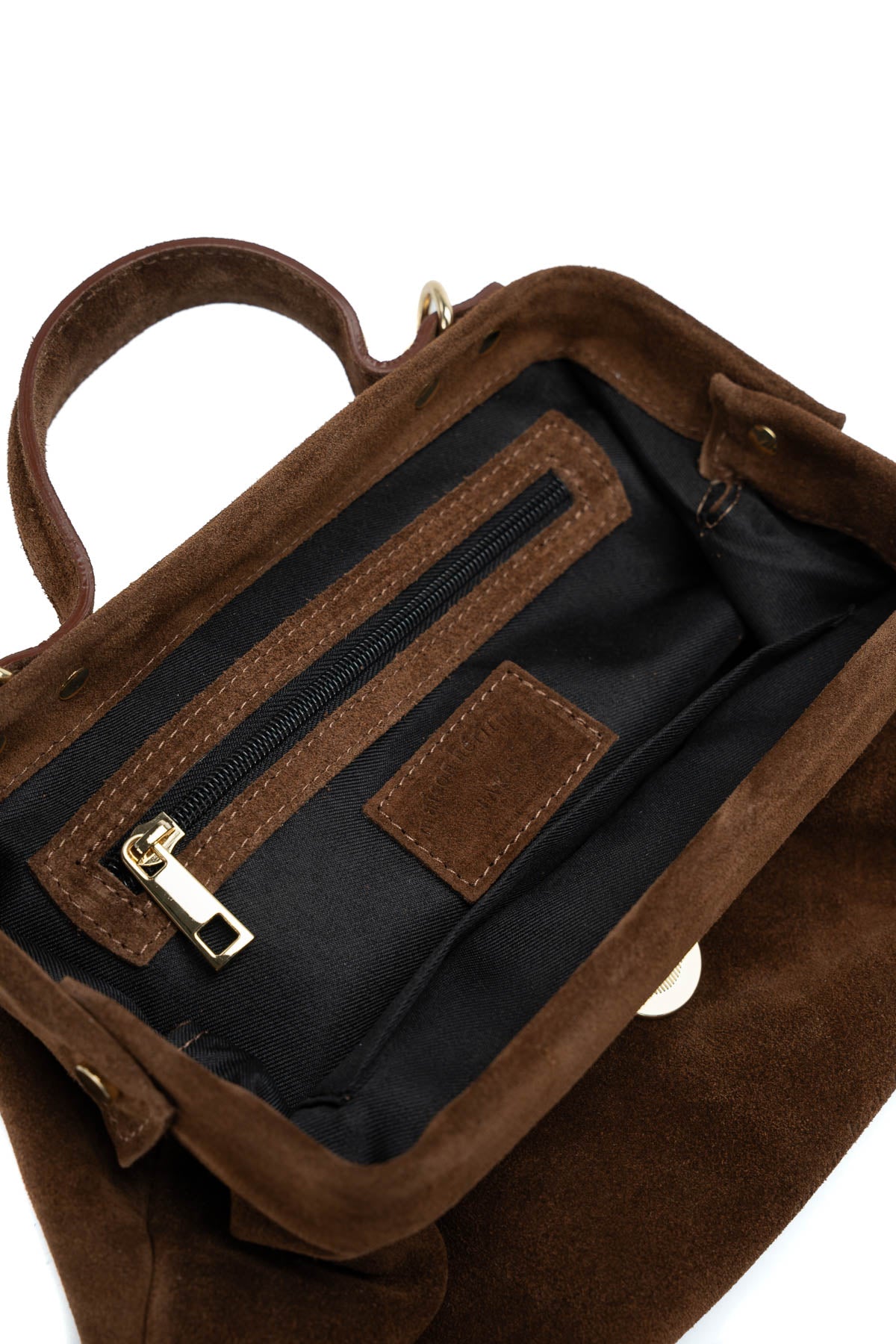 Sac À Bandoulière Swan Suede - Marron