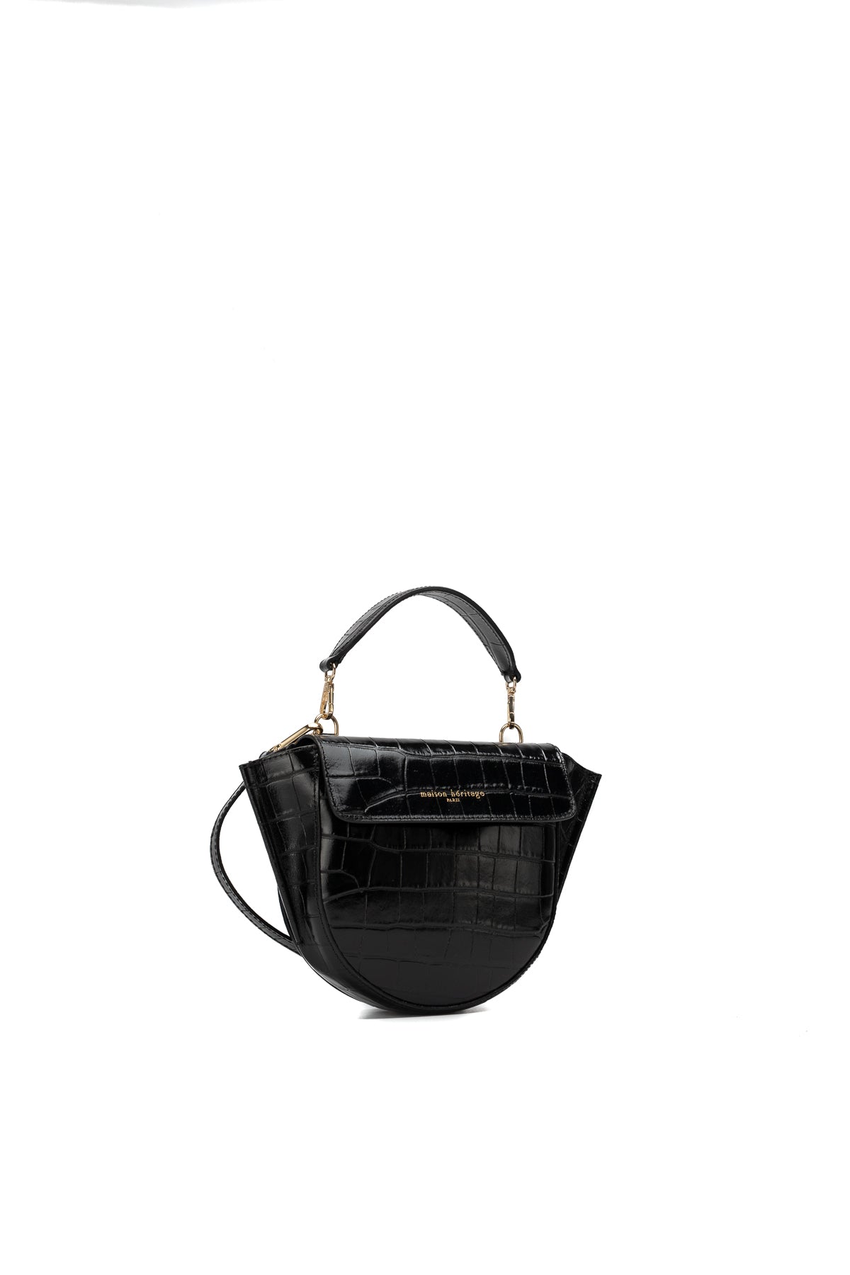 Vielti Croc Crossbody Bag - Burgundy