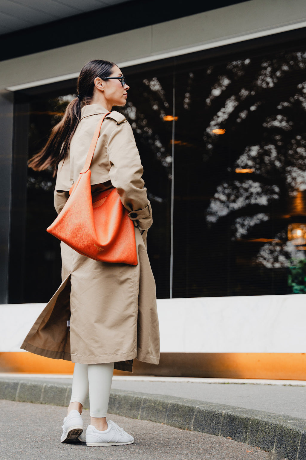 Ori Grained Tote - Orange