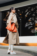 Ori Grained Tote - Orange