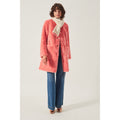 Manteau Satin Fur - Saumon