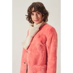 Manteau Satin Fur - Saumon