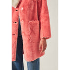 Manteau Satin Fur - Saumon