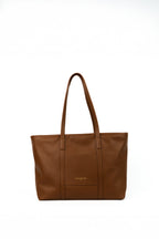 Rise Grained Leather Tote Bag - Camel