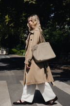 Borsa shopper Rise Suede - Tortora scuro