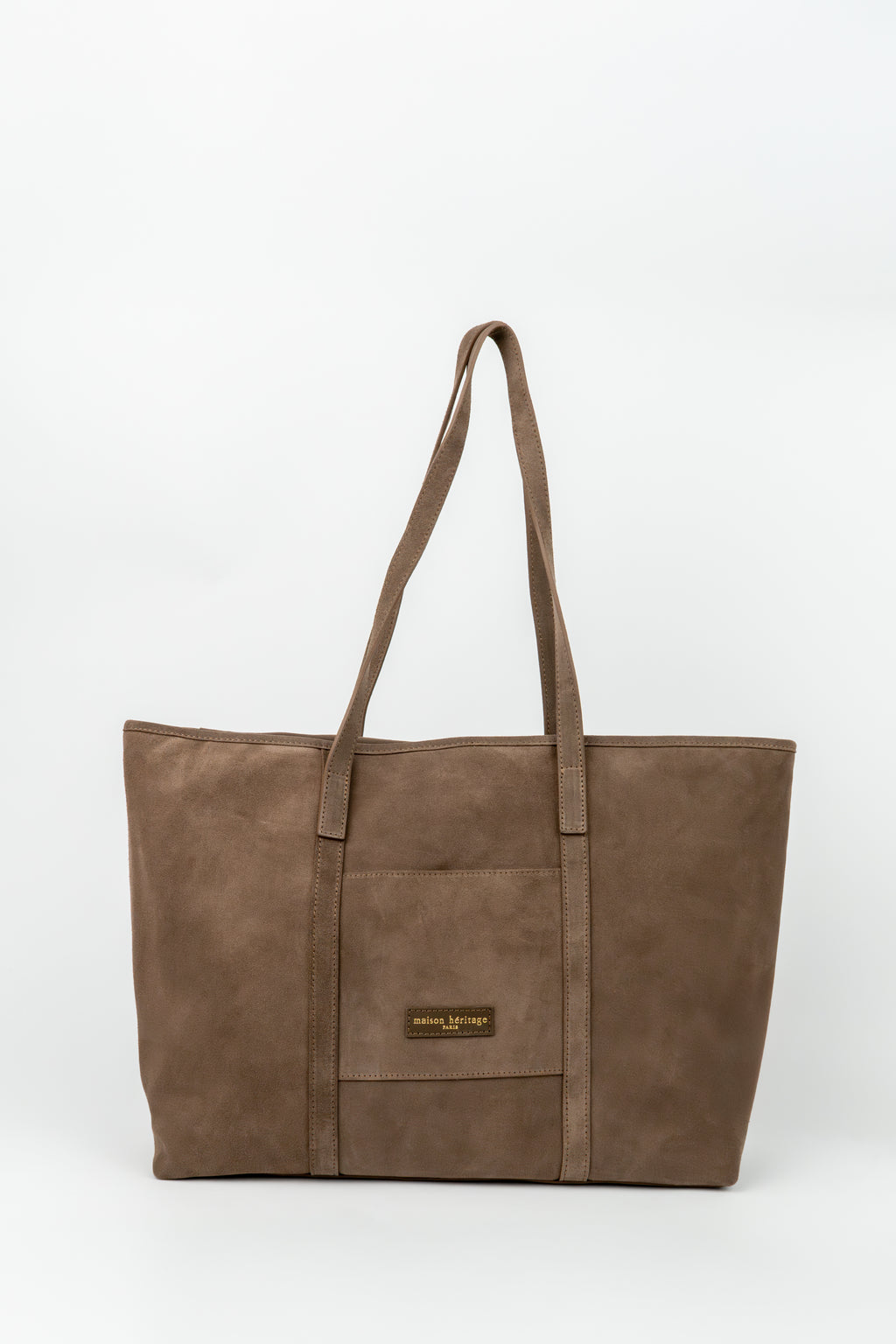 Borsa shopper Rise Suede - Tortora scuro