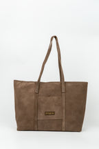 Borsa shopper Rise Suede - Tortora scuro