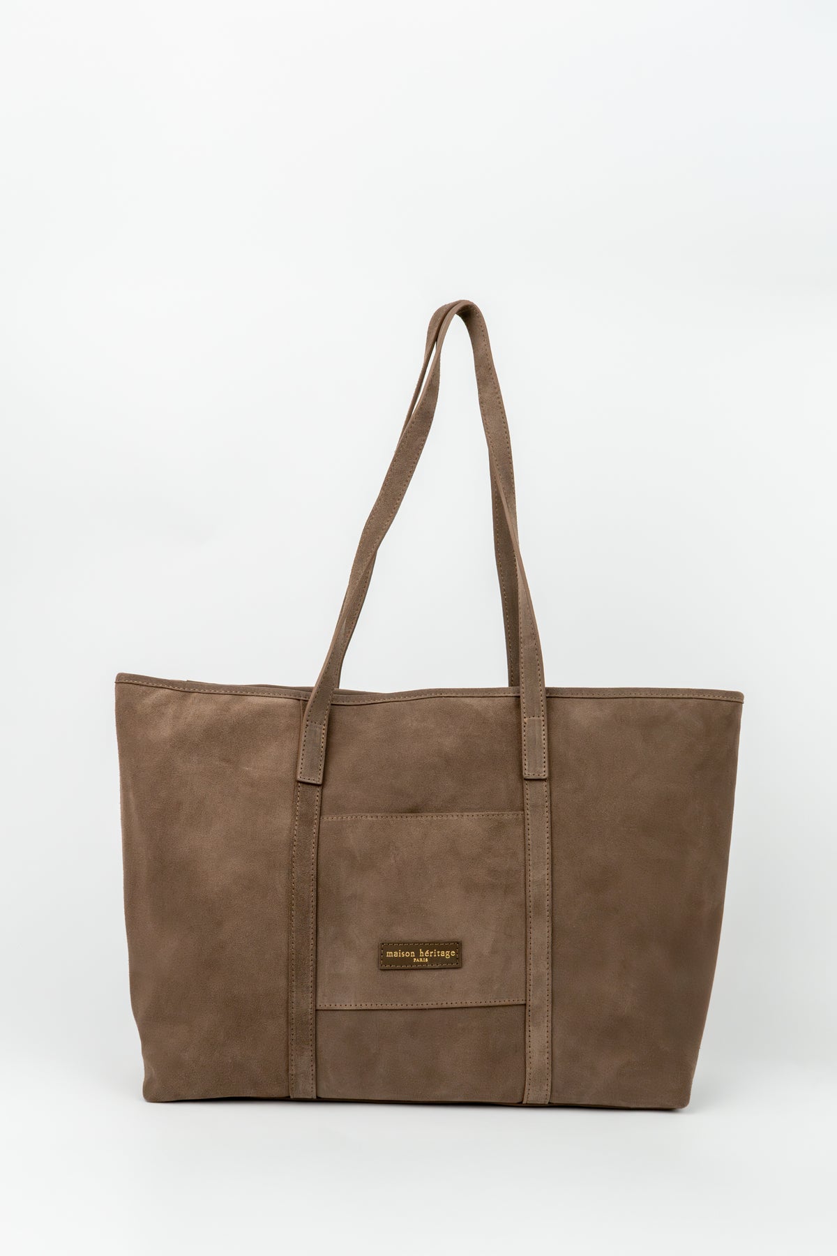 Borsa shopper Rise Suede - Tortora scuro