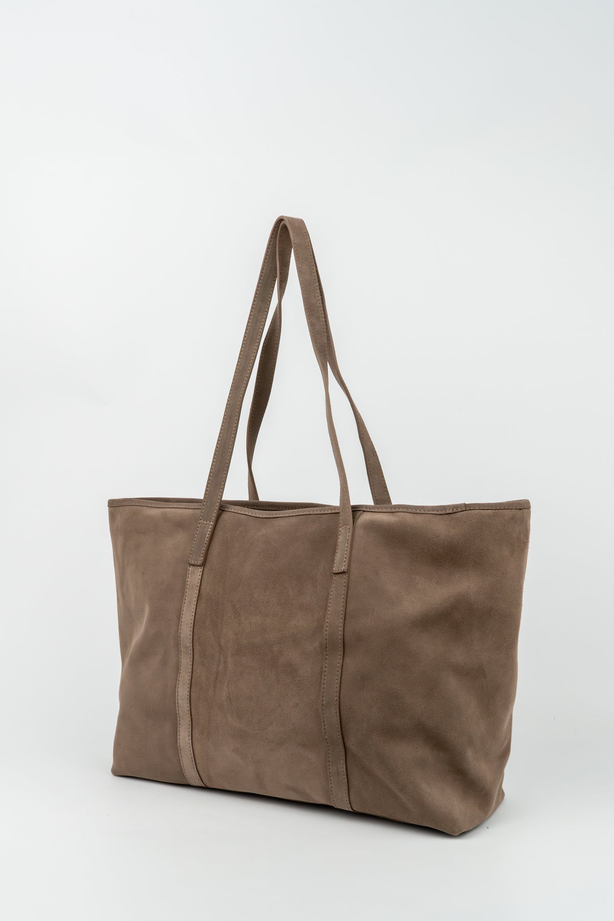 Borsa shopper Rise Suede - Tortora scuro