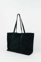 Rise Suede Tote Bag - Cedar Green