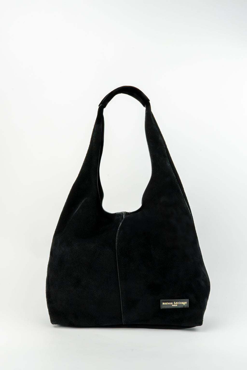 Vif Suede Shoulder Bag - Black