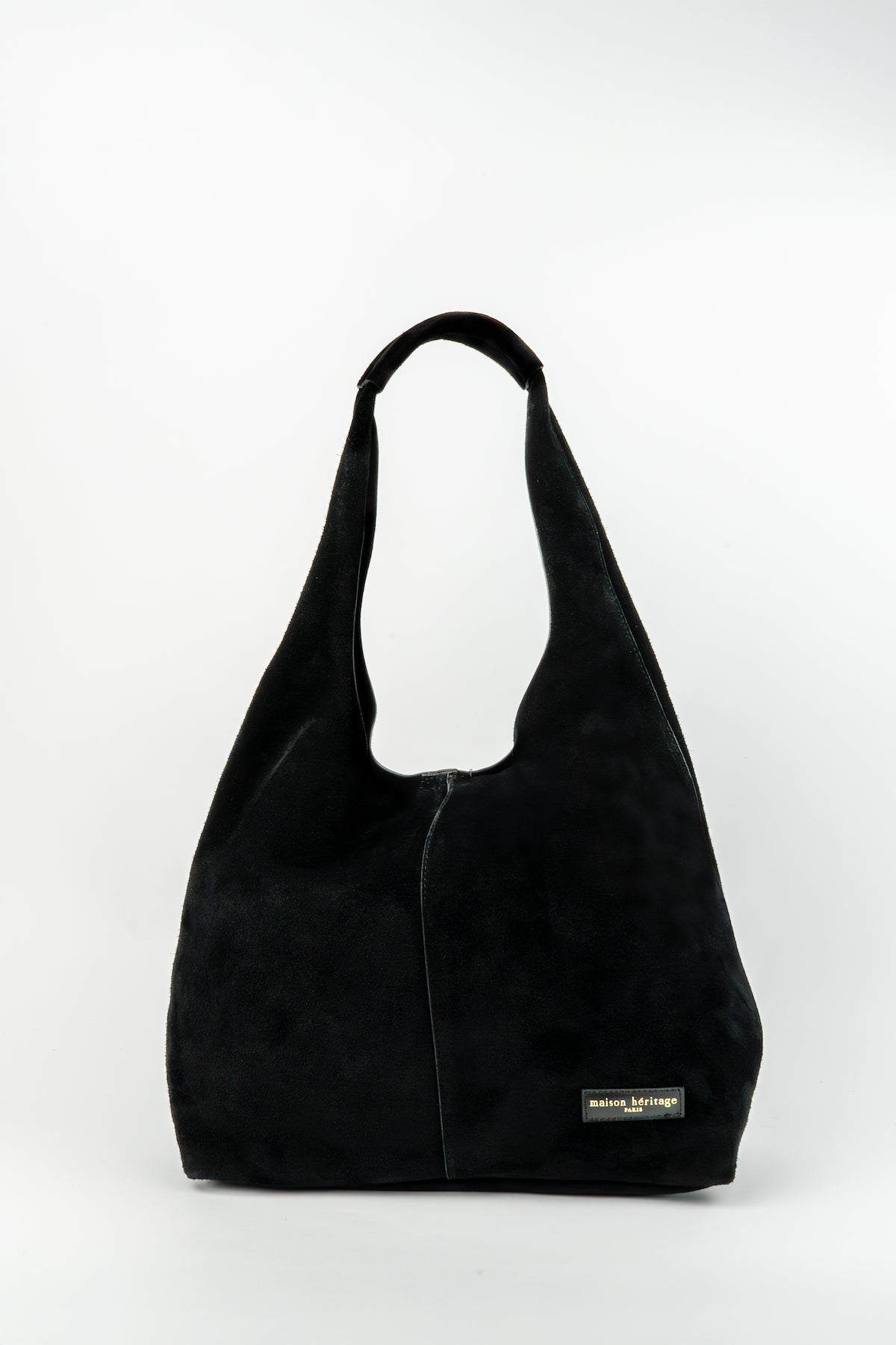 Vif Suede Shoulder Bag - Black