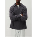 Sudadera Cuello Polo - Antracita Jaspeado - Hombre