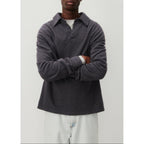 Sudadera Cuello Polo - Antracita Jaspeado - Hombre