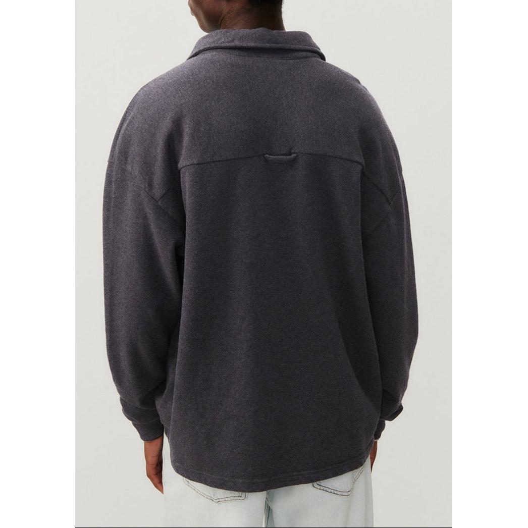 Sudadera Cuello Polo - Antracita Jaspeado - Hombre