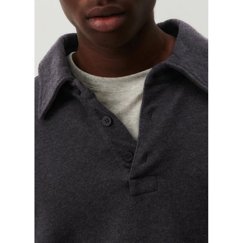 Sudadera Cuello Polo - Antracita Jaspeado - Hombre