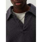 Sudadera Cuello Polo - Antracita Jaspeado - Hombre