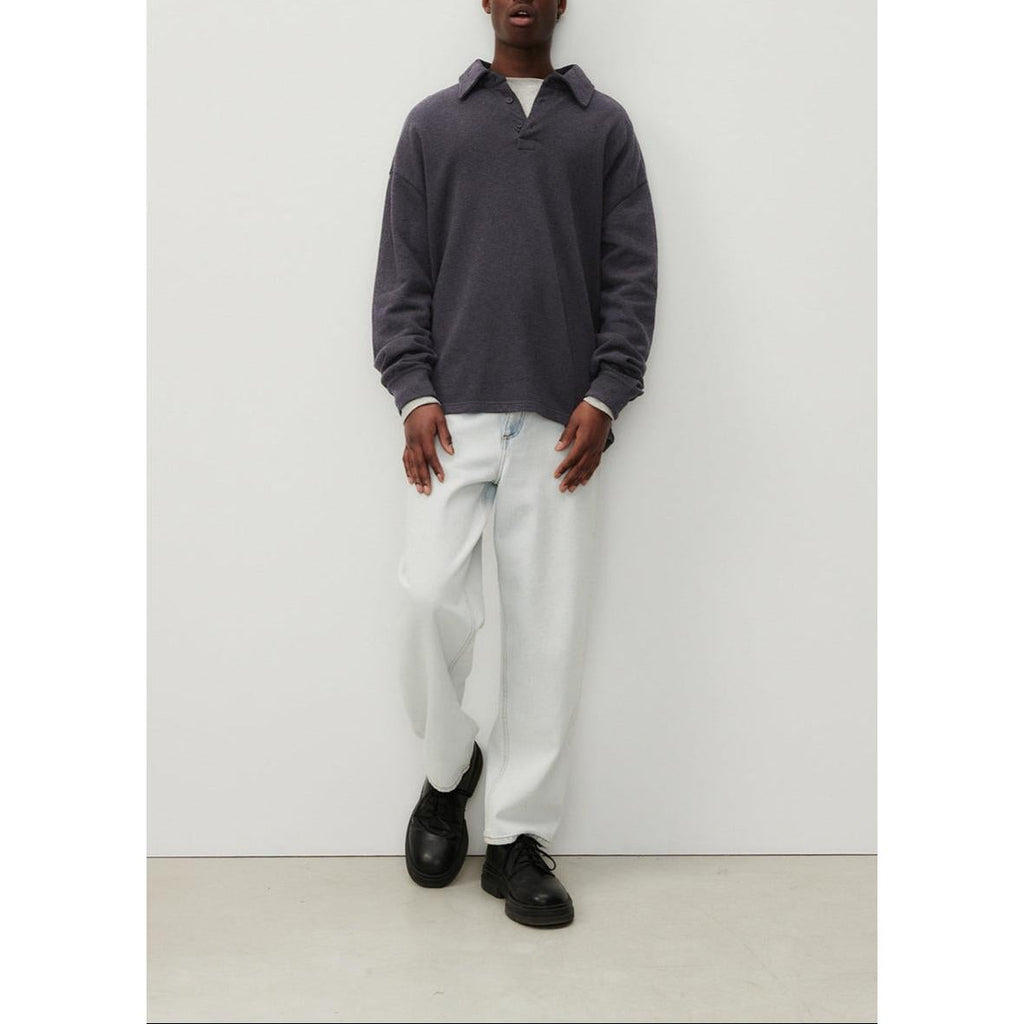 Sudadera Cuello Polo - Antracita Jaspeado - Hombre