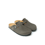 Noe Nubuck Gray Clogs - Women
