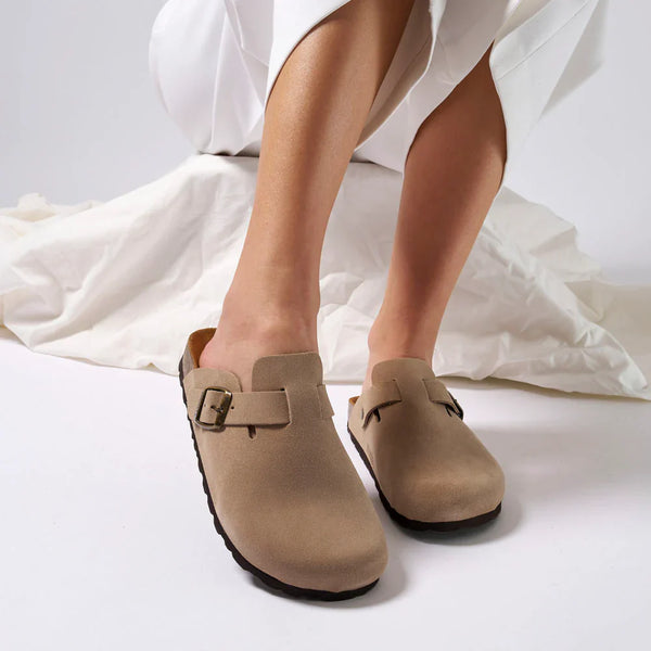 Zuecos Noe de ante topo - Mujer