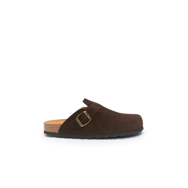 Noe Suede Dark Brown Clogs - Women