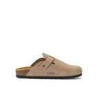 Noe Suede Taupe Clogs - Men