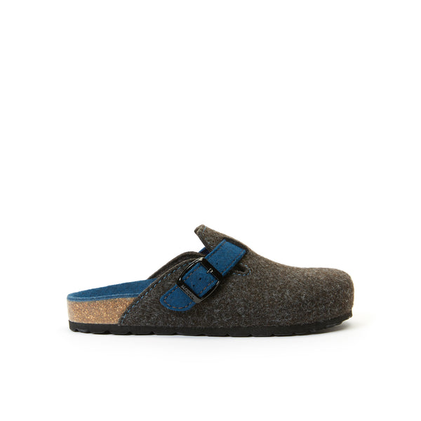 Clogs Noe Schwarz Braun & Königsblau - Unisex