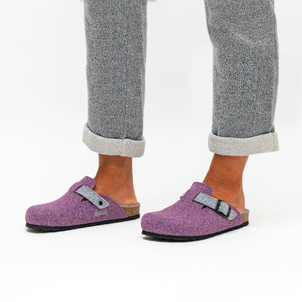 Zuecos Noe Púrpura y Gris - Mujer