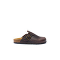 Sabots Noe Oiled Leather Dark Brown - Femme