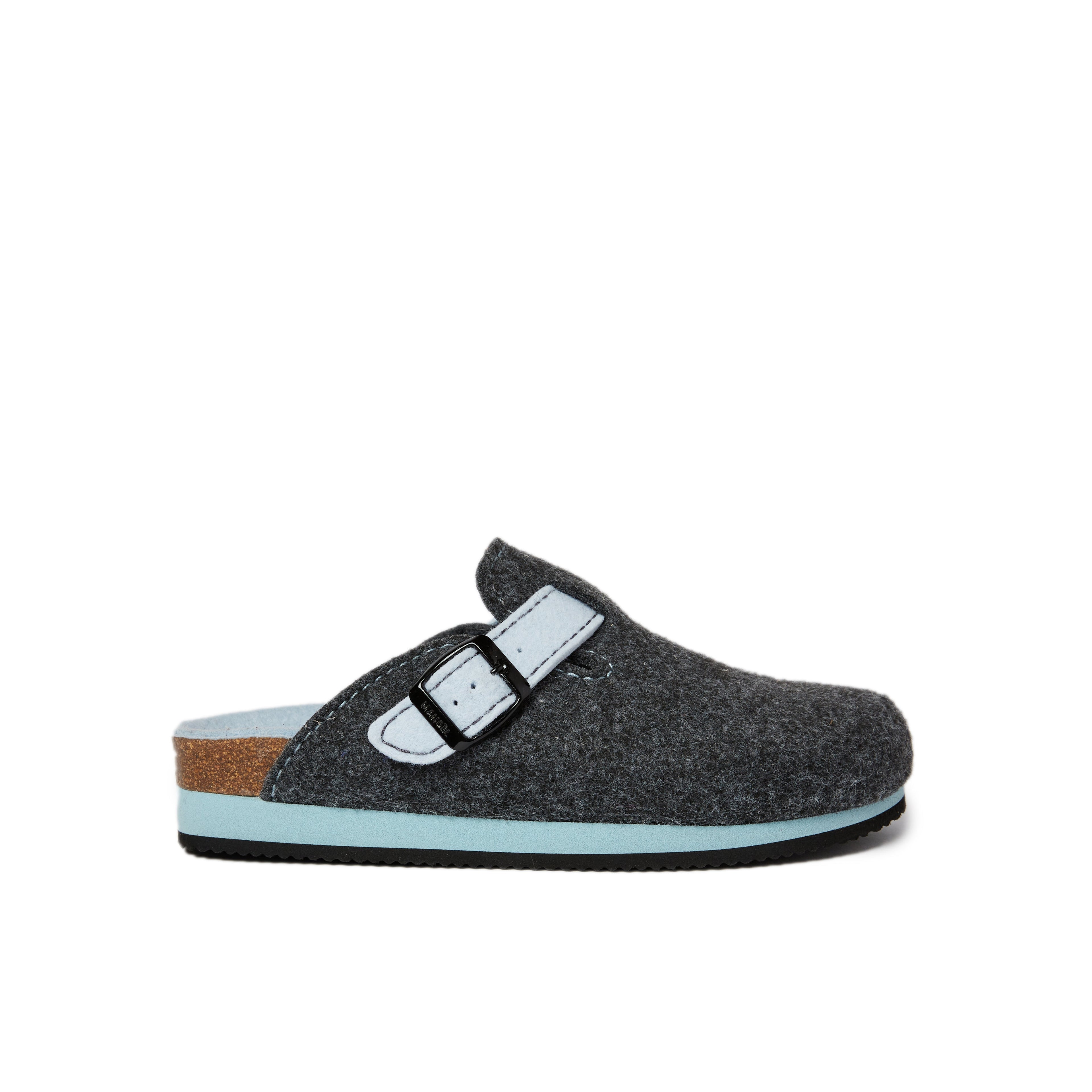 Sabots Noe Noir Gris & Light Bleu - Femme