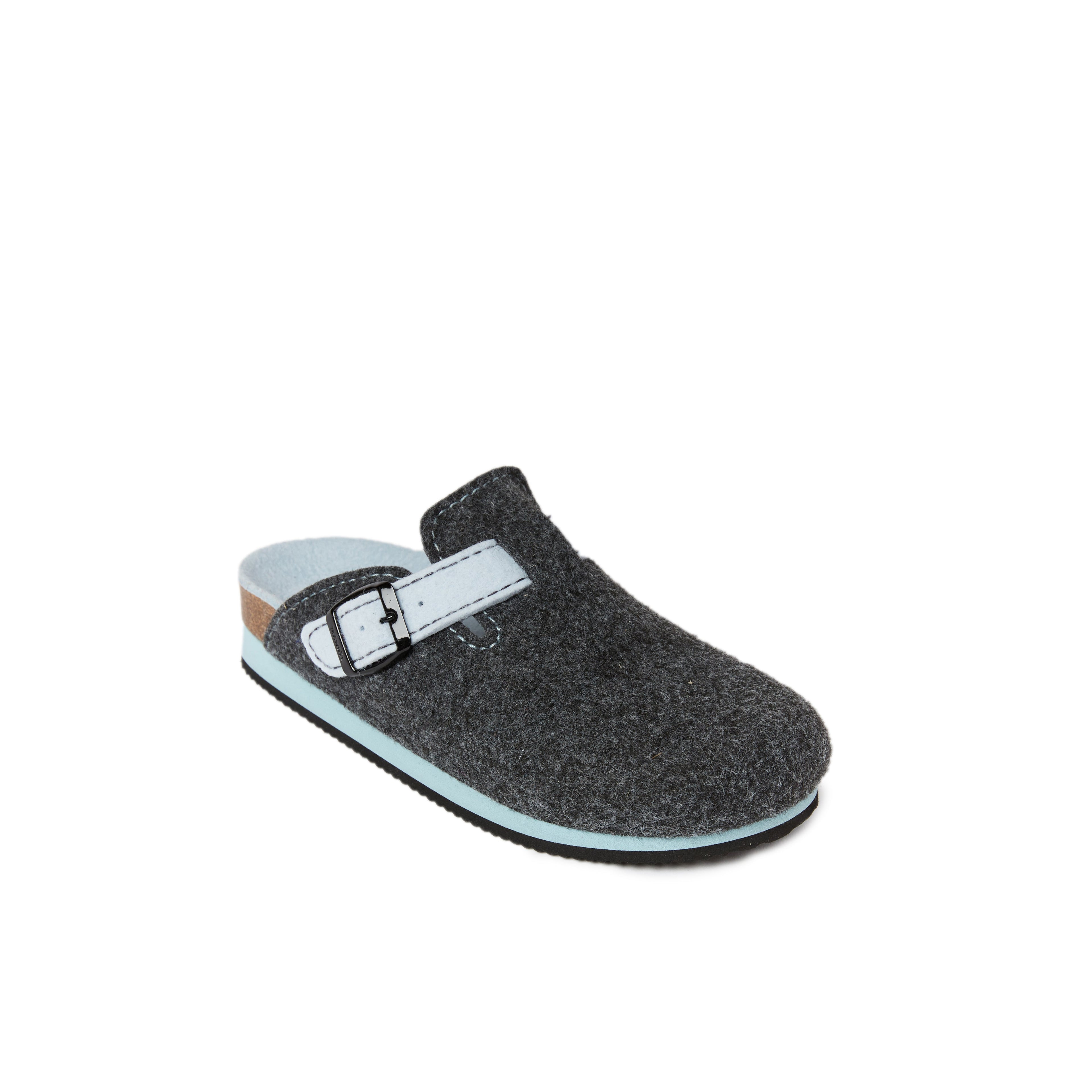 Sabots Noe Noir Gris & Light Bleu - Femme