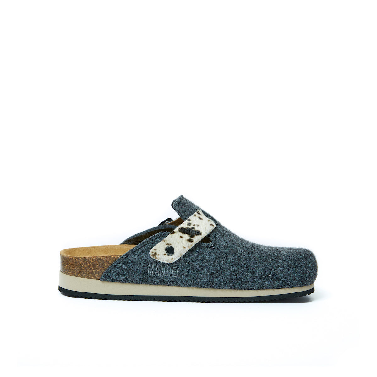 Zuecos Noe Black Grey & Dalmatian Tan - Mujer