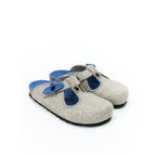 Pantuflas Flor Marrón Claro - Mujer