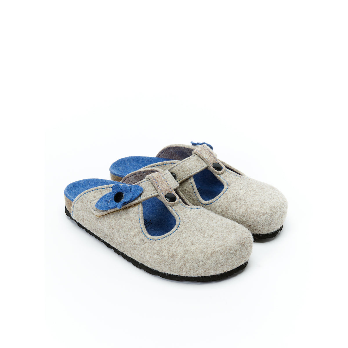 Pantuflas Flor Marrón Claro - Mujer