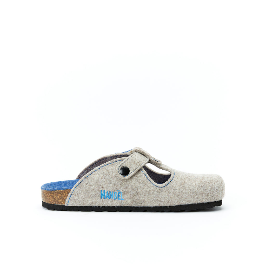 Pantuflas Flor Marrón Claro - Mujer